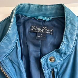 Lucky Brand Lambskin Leather Moto Jacket